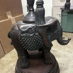 Elephant Glass End Table