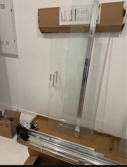 Sliding Glass Shower Door with Hardware