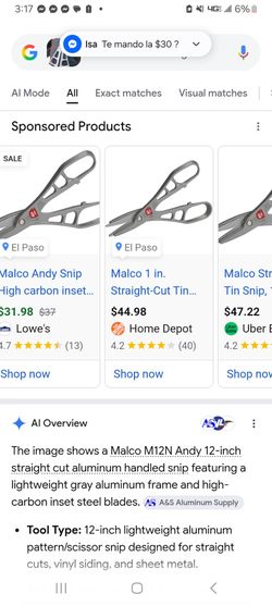 Aluminum scissors