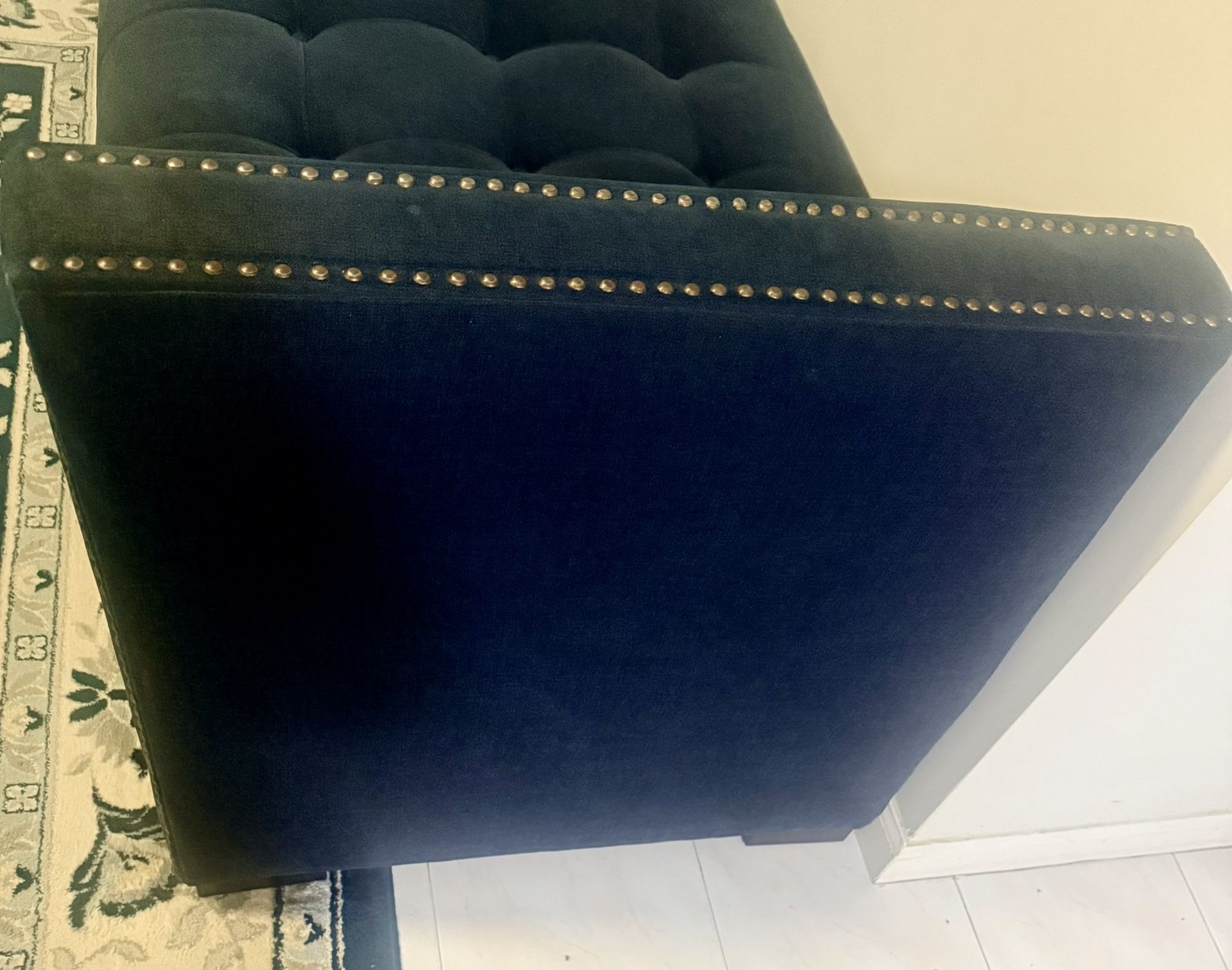 Tufted Fabric Sofa & Chaise