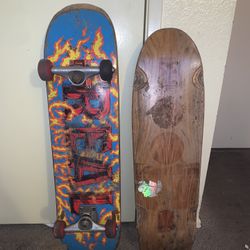 2 Skateboards + A Set Of Extra Wheels