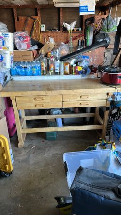 Wooden workbench