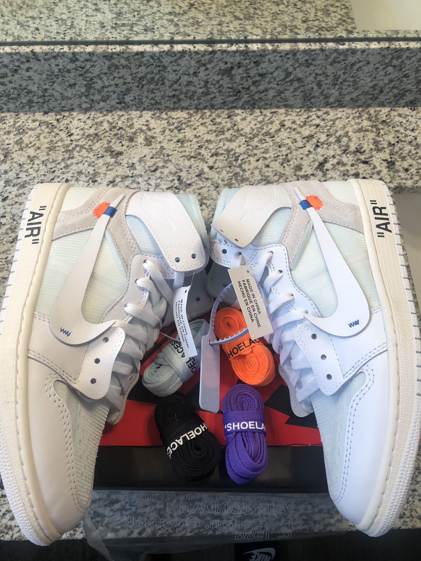 Nike Air Jordan 1 X Off-White NRG WHITE Size 9.5