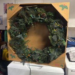 Christmas Wreath With Lights