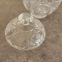 Beautiful crystal bowl with top