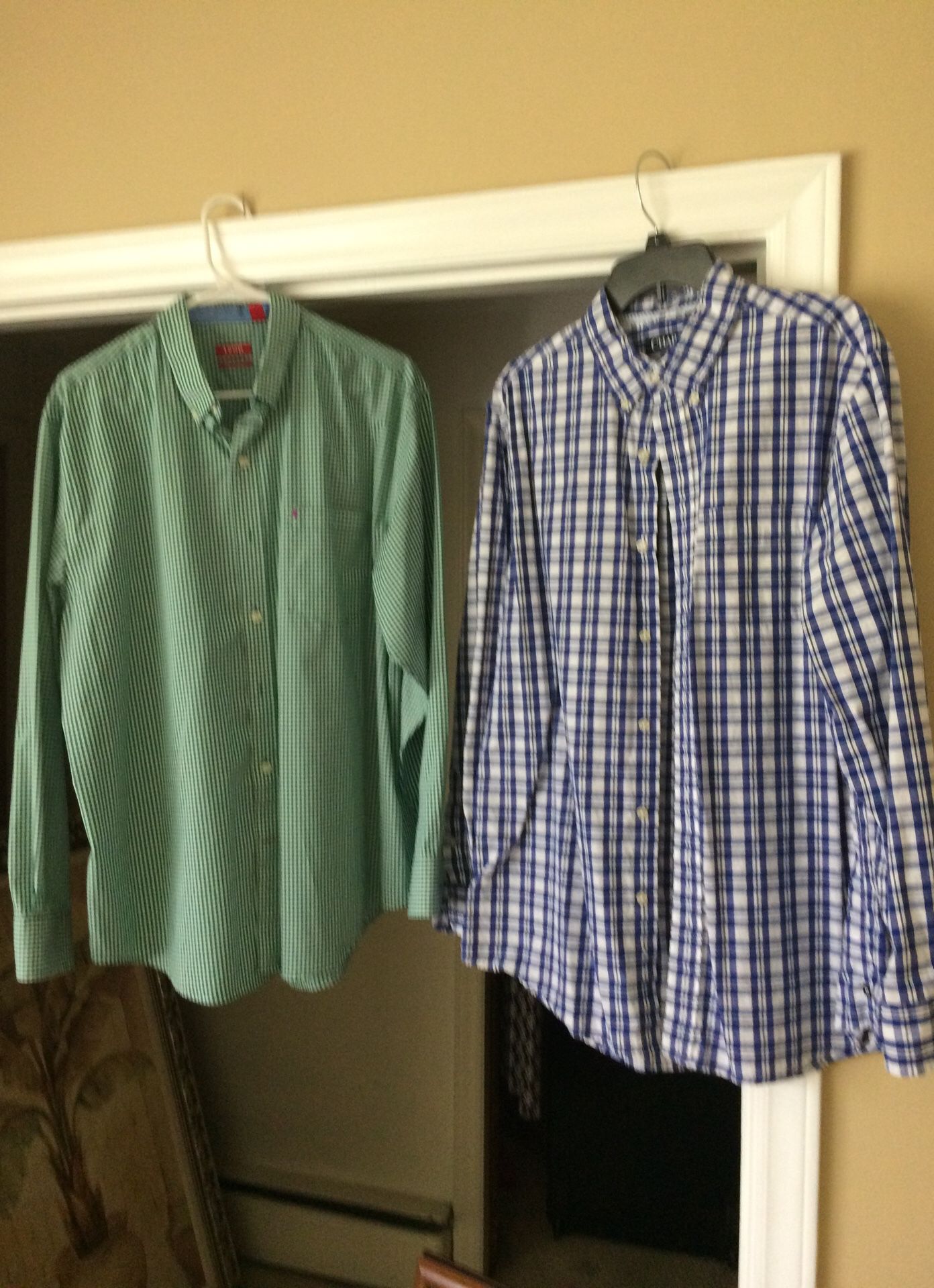 Izod and chaps long sleeve dress shirts, Both For $15