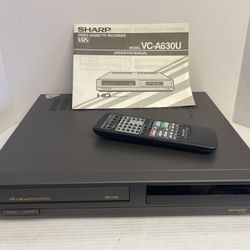 Sharp VHS player model VC-A630U & Remote VCR Cassette recorder tested - 1121