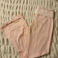 1 Pink fold-over flare leggings