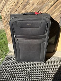 Large Calvin Klein Checked Luggage