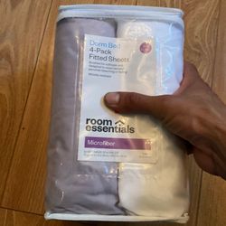 Dorm Bed 4-pack Fitted Sheets