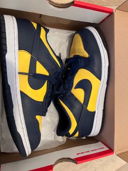Nike Dunk Low Michigan Preschool Size 2 USED