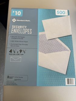 Member’s Mark (2) Boxes Security Envelopes