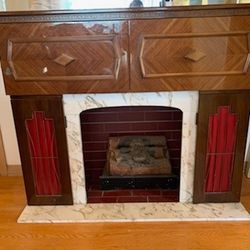 Vintage Stereo Fireplace 