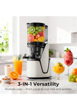 EanOruus Juicer Machines, 3-in-1 Cold Press Juicer（new)
