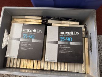 (40) Vintage 7” Maxell reel-to-reel Audio Recording Tape Like Nee In Plastic Audiophiles