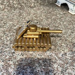 Army Tank Decor Made From Bullets.