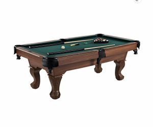 Barrington Billiards Winstead 7.25 ft Pool Table with 2 Cue Sticks & Complete Accessory Set, Green