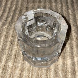 NIB Studio Nova Clear Glass Acorns Christmas Holiday Seasonal Candle Holder Votive 