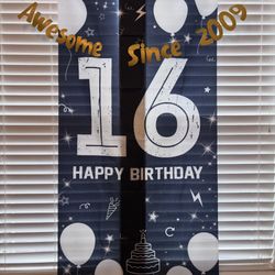 Huge New Condition 16th Birthday banner 🥳