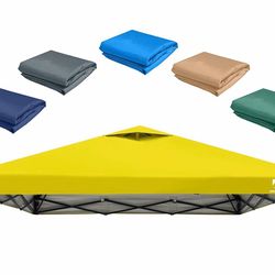 10x10 Pop Up Canopy Replacement Top Cover with Air Vent for Straight Leg Canopy Tent, Waterproof for Outdoor Garden Patio Camping Sun Shade(Frame NOT