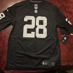 Nike Las Vegas Raiders Josh Jacobs Black #28 Game Jersey Men's Size Medium