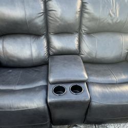 Leather Recliner loveseat