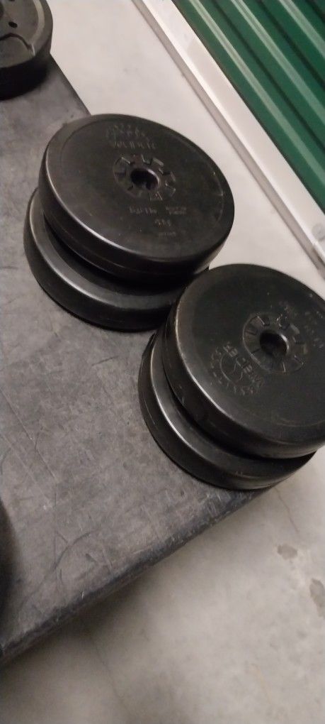 Weider 1" Vinyl Weight Plates (2) 14.3lbs (4) 8.8 Lbs (2) 4.4lbs