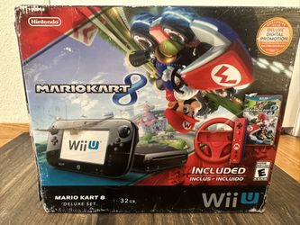 Nintendo Wii U Mario Kart 8 Deluxe 32GB Handheld System Console Bundle