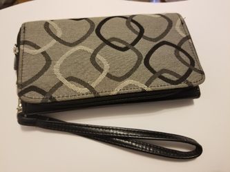 Grey (Gray) and Black Women Wallet (New) (Clutch)