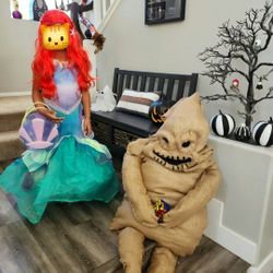 Little Mermaid Costume, Includes Dress, Wig & Crown Girls  Size Small