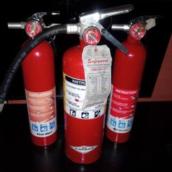 FIRE EXTINGUISHERS AMEREX (QTY. 3) 2 SMALL,1 LARGE