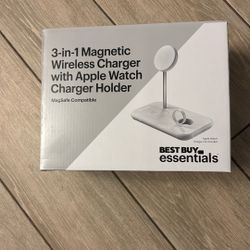 3-in-1 Magnetic Wireless charger With Apple Watch Charger Holder 