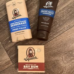 Dr Squatch Deodorant/soap/facewash 