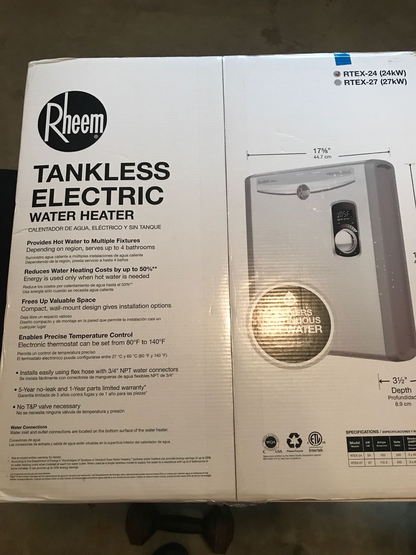 Raheem tankless water heater