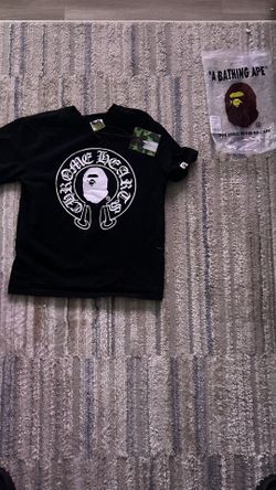 BAPE × Chrome Hearts black and white T-shirt