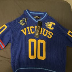 Blue VICIOUS CROP JERSEY