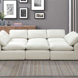 New Cream Sleeper Modular Sectional ! Free Delivery 🚚  ! Zero Down Financing Available  ! 