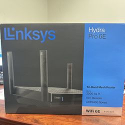 Linksys Hydra Pro 6E Tri-Band Mesh WiFi 6E Router Brand New In Box 