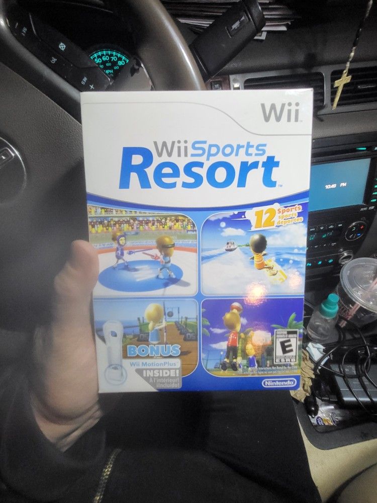 New Mint  Sealed Nintendo Wii Sports Resort Big Box With Motion Plus  Controller Adapter And Silicone Holder