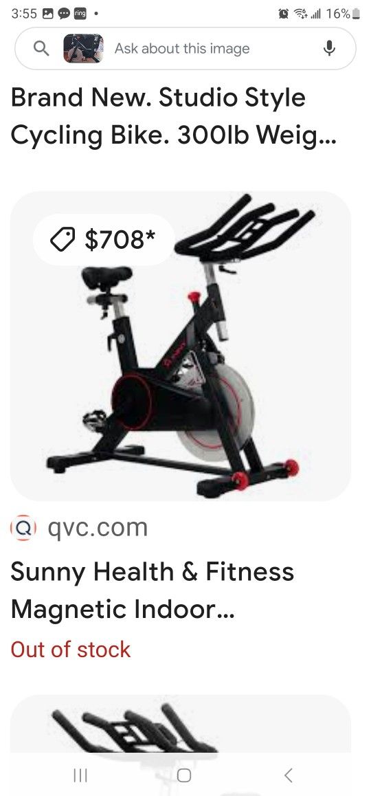 Sunny Health Fitness Magnetic Indoor CyclingBike