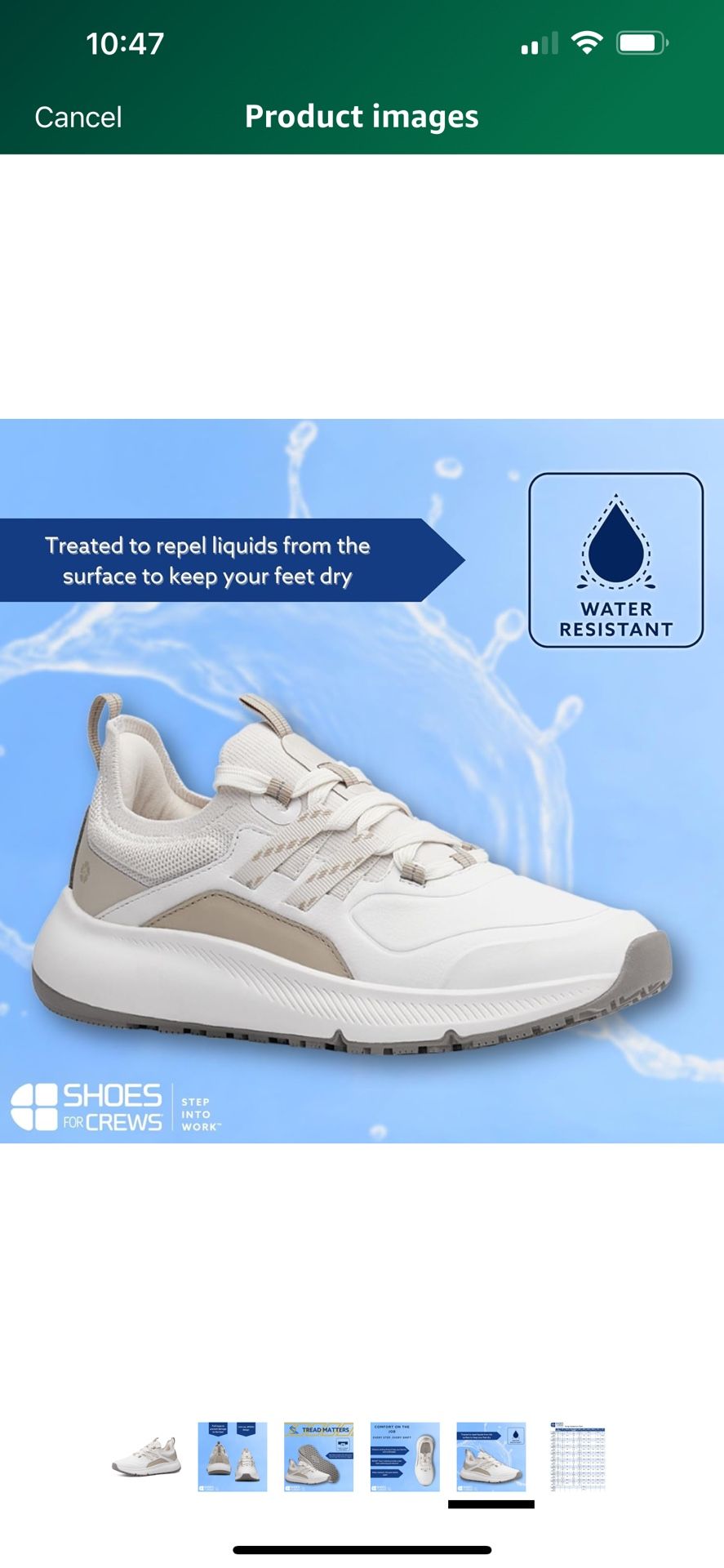 LILA Women's Slip-Resistant Work Sneakers – Stylish, Water-Resistant, Non-Slip Shoes with Revive Cushioning – Comfortable Footwear for Food Service, H