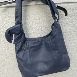 New! Leather Blue Bag