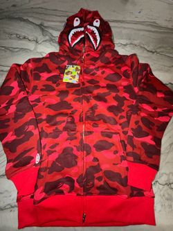 BAPE Shark Full-Zip Hoodie Red Camo