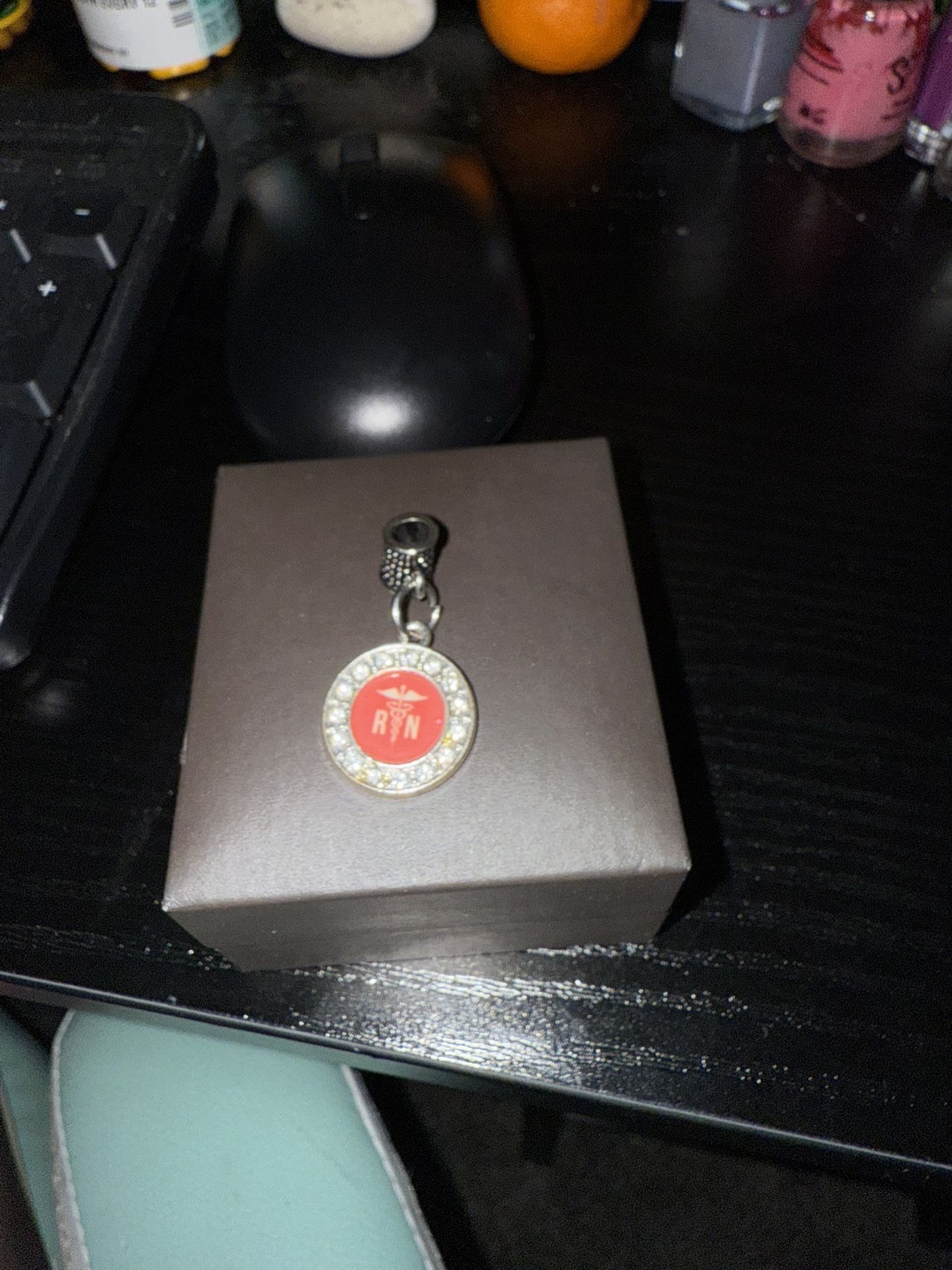 Sterling Silver RN Charm For Charm Bracelet