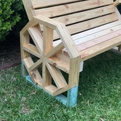 western wood bench 