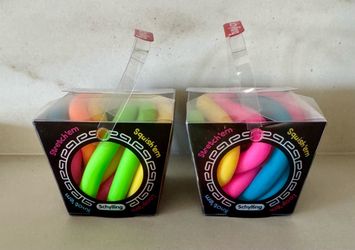 Two New Nee Doh Noodlies Squishy Nee Doh 5 Stretchy Fidget 14" Noodles. Price is firm.