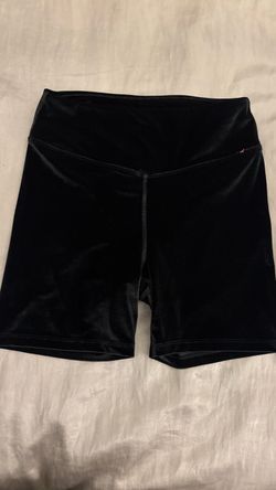 Pink velvet shorts L