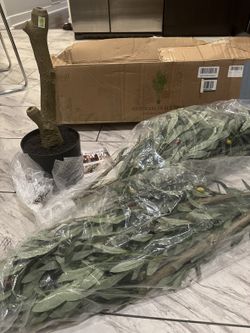 Fleurifi 6 ft Artificial Olive Tree - New, Assembled for Photos Only
