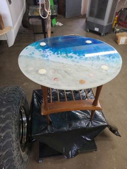 Table Resin Ocean Beach Design