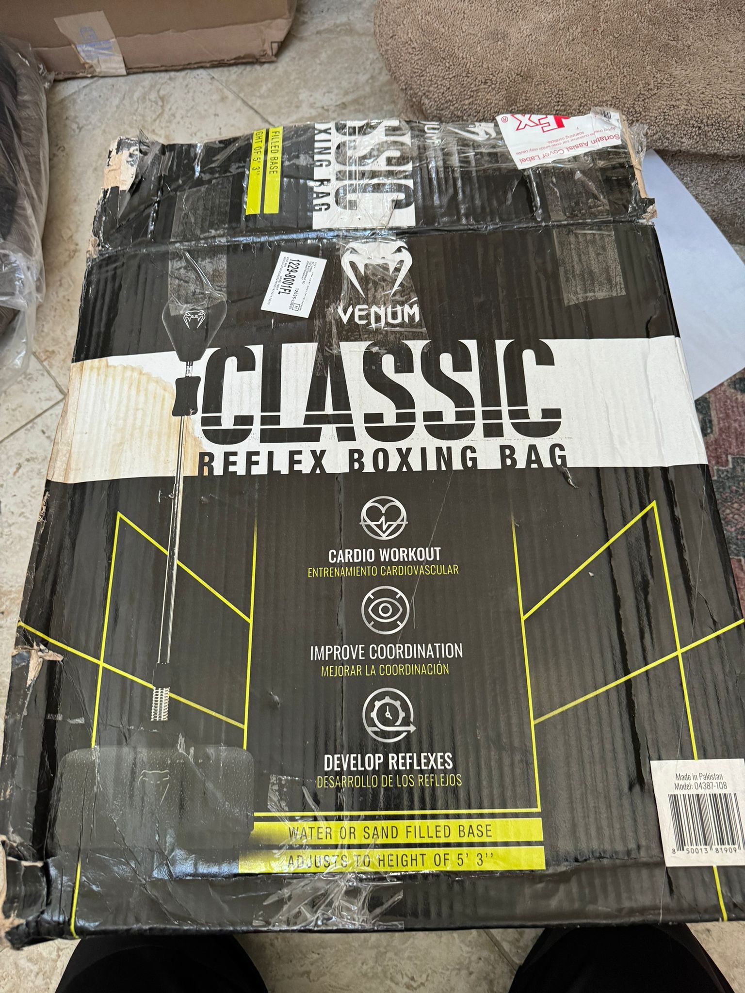 Venum Classic Reflex Boxing Bag - Black - Unisex